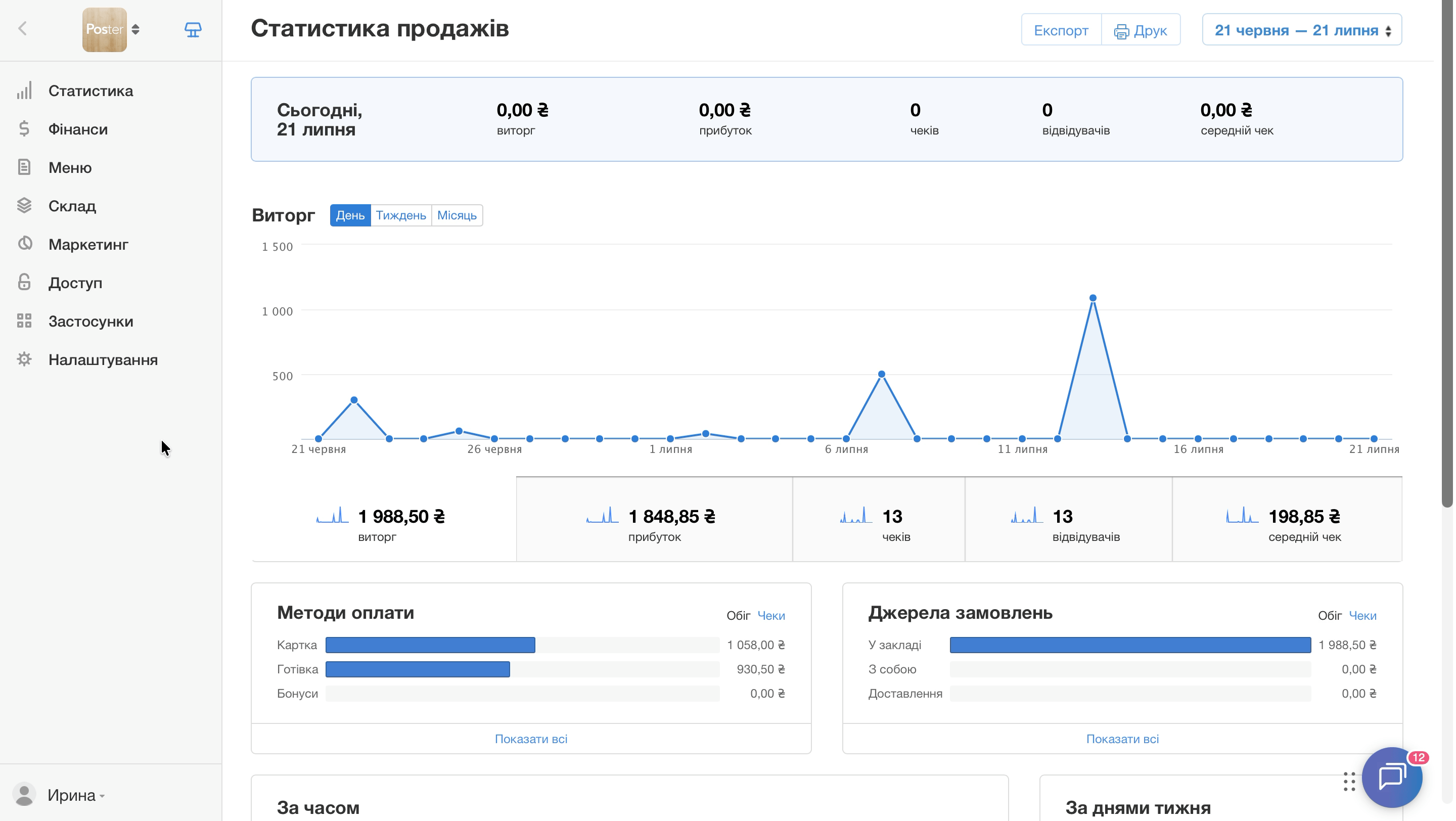 налаштування → передплата → інвойси