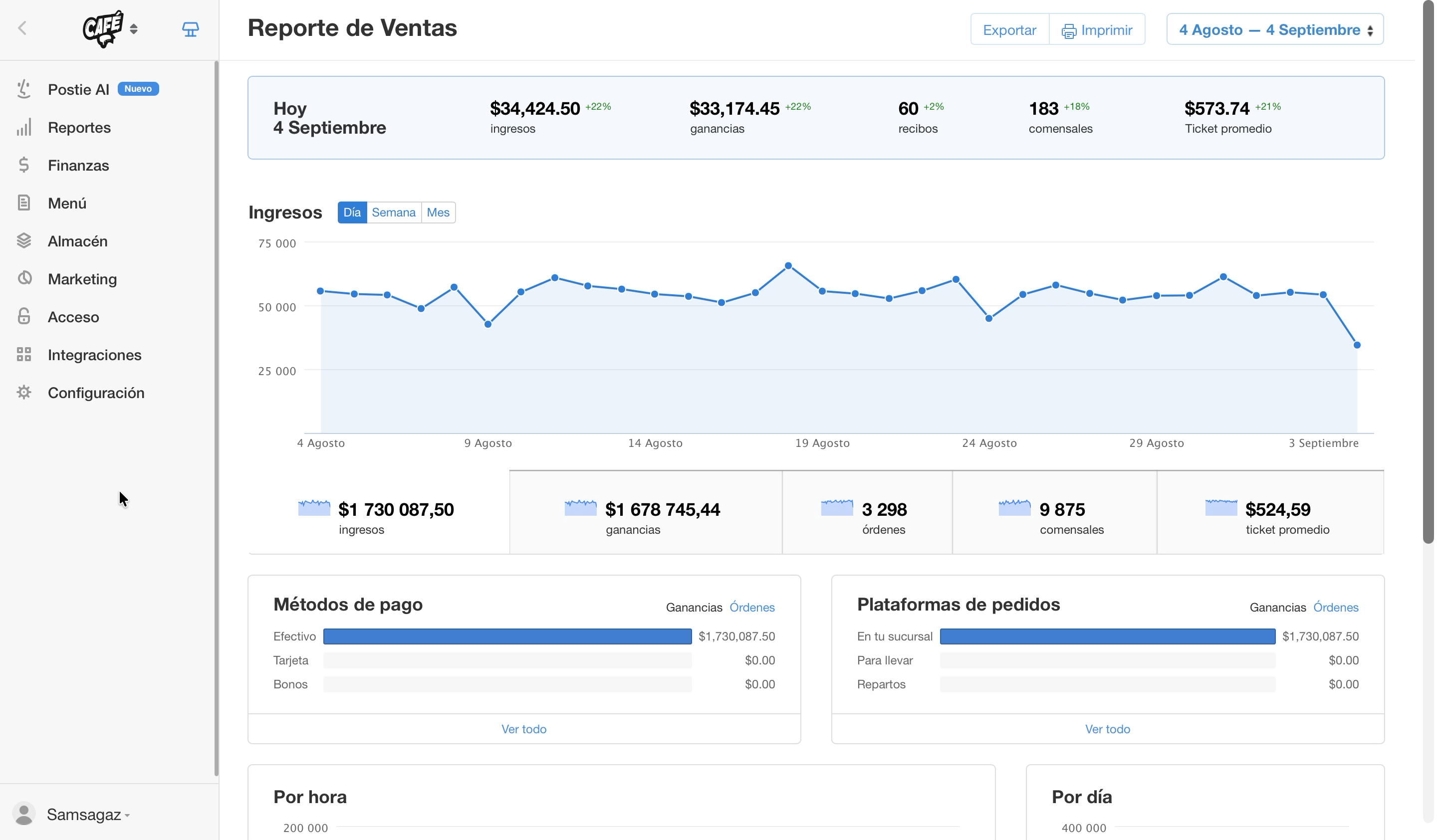 Cómo conectar la integración «POS Transfers»