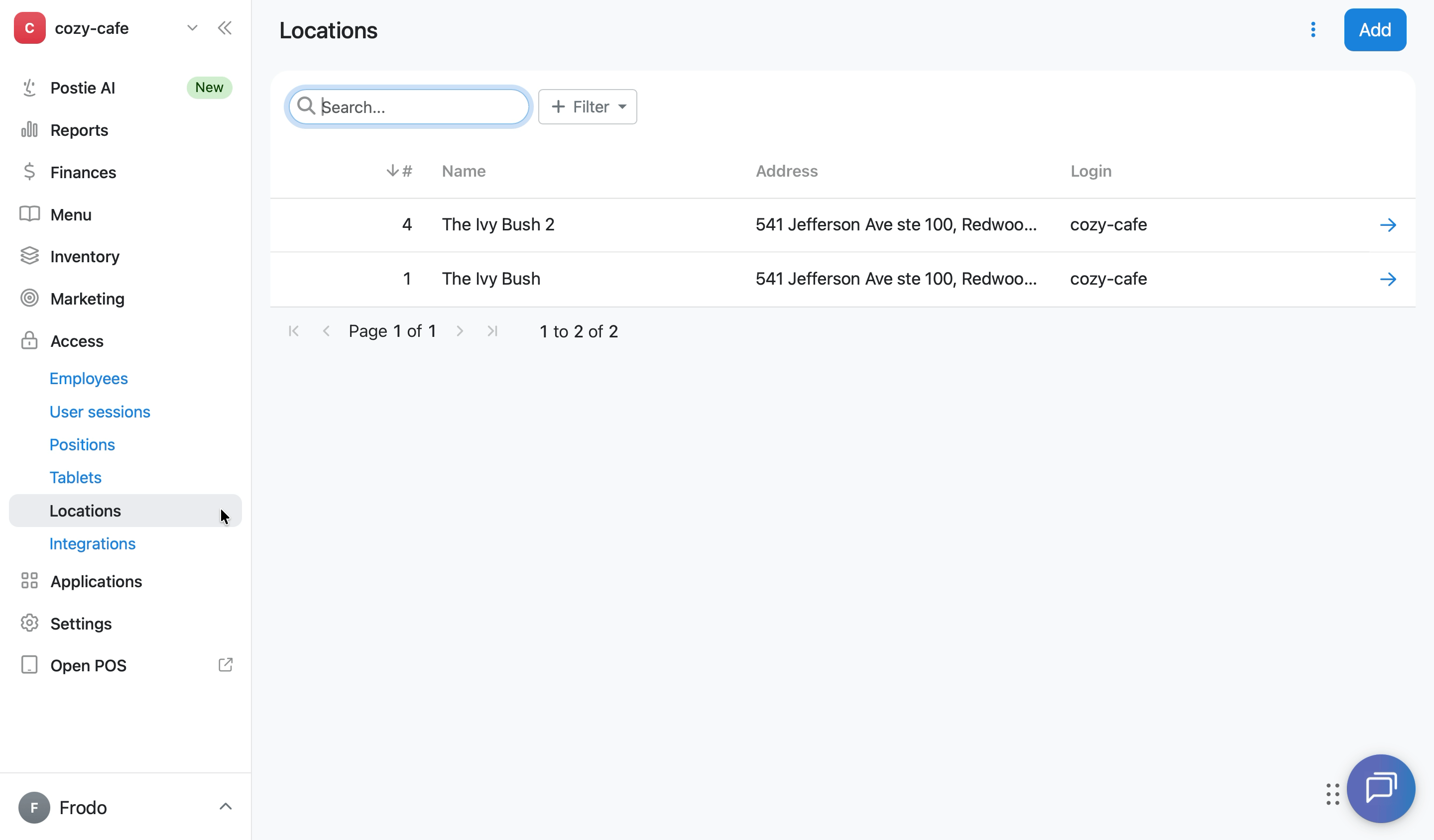 Click Edit next to a needed location