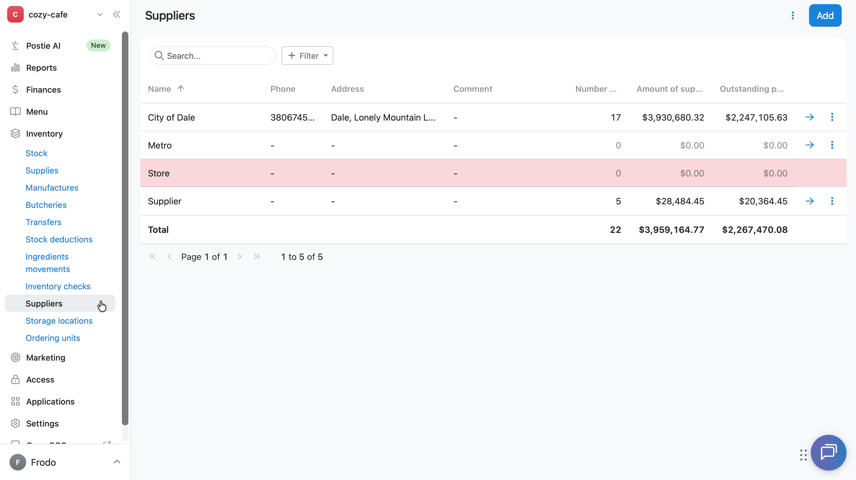 How to сustomize сolumns in the supplier list