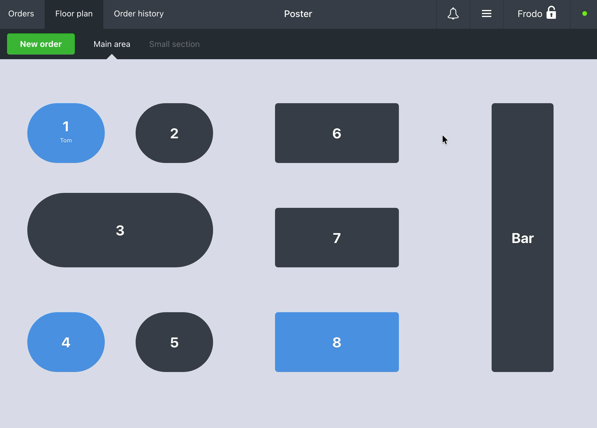 How to create a transfer request in the POS-1