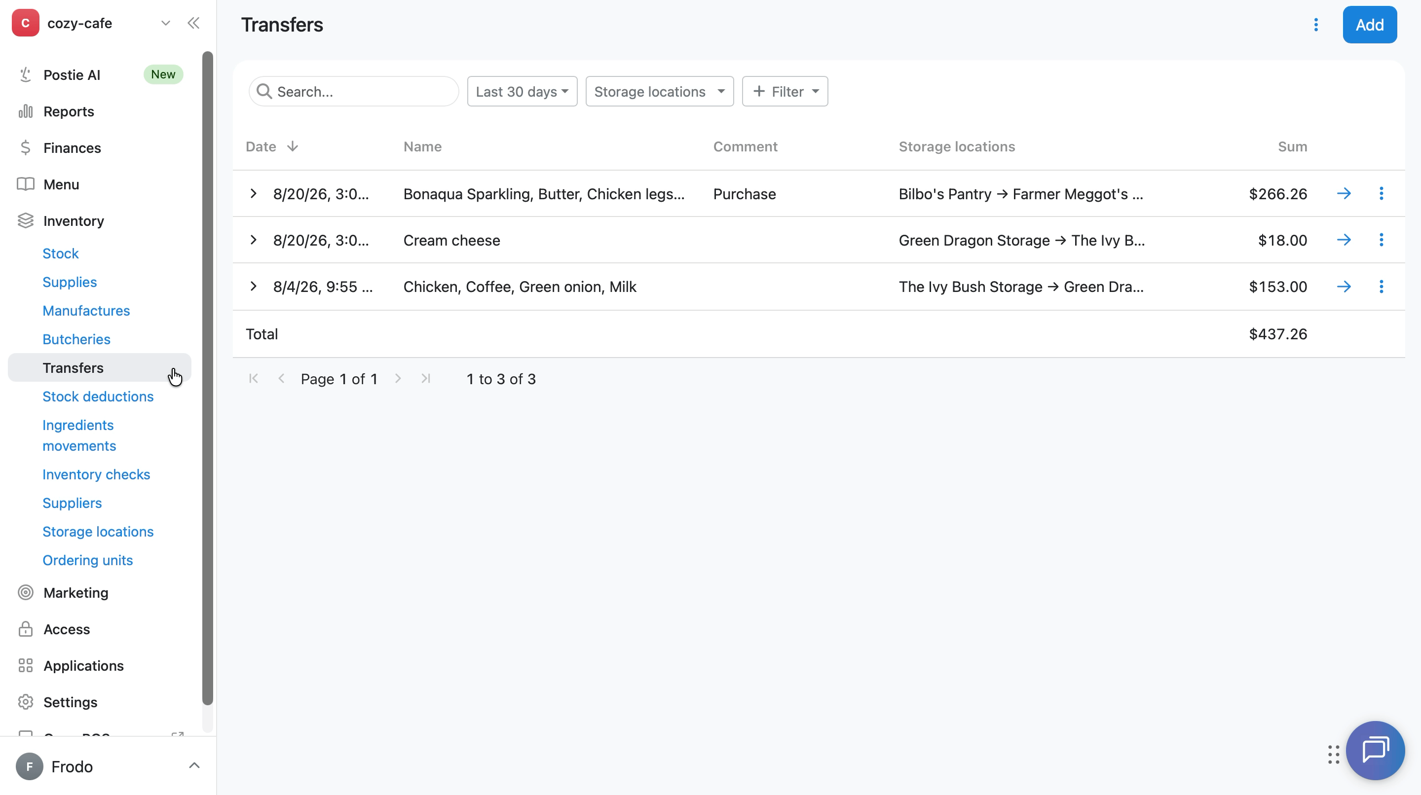 How to export a single transfer