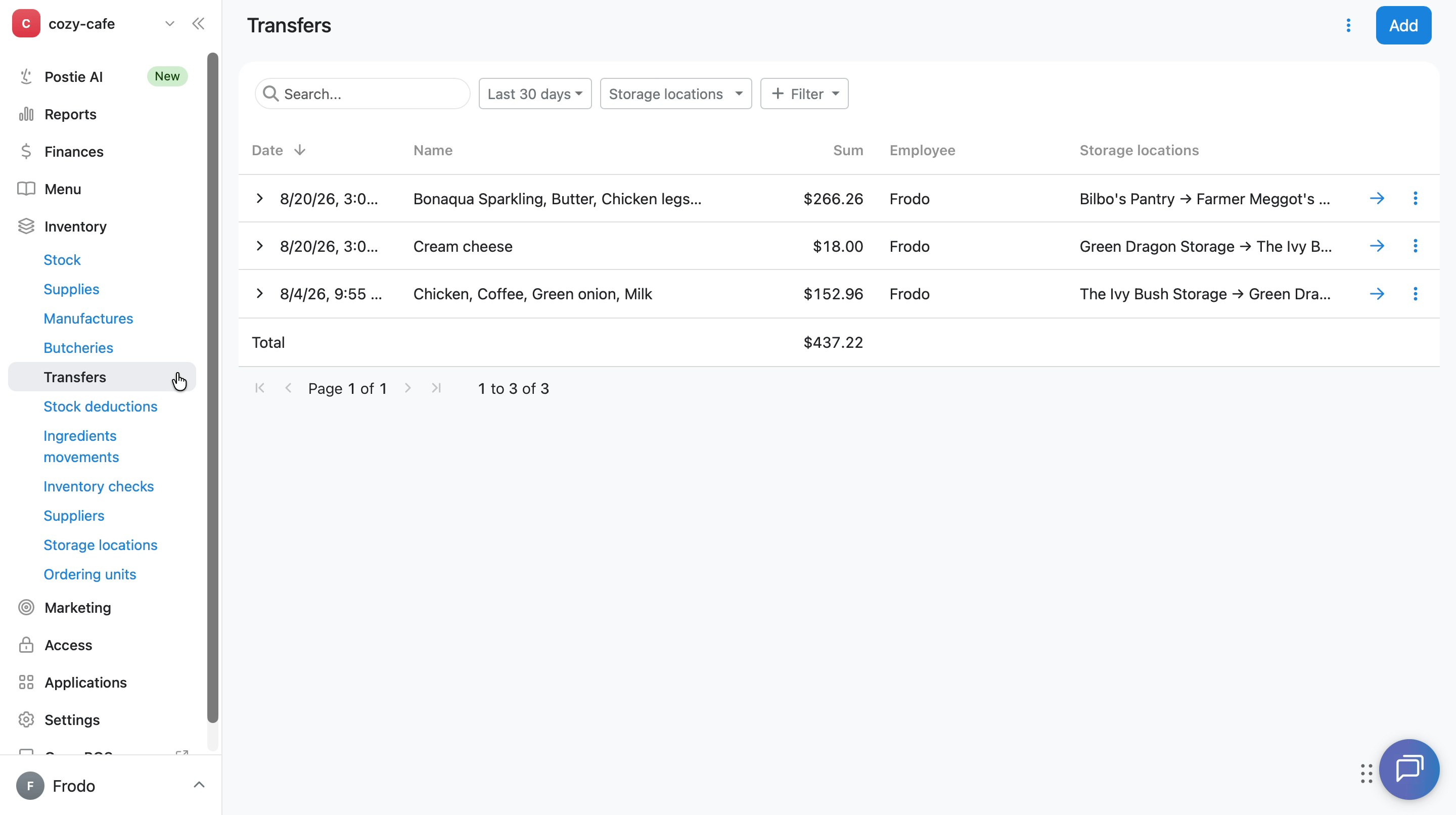 How to find a transfer by date
