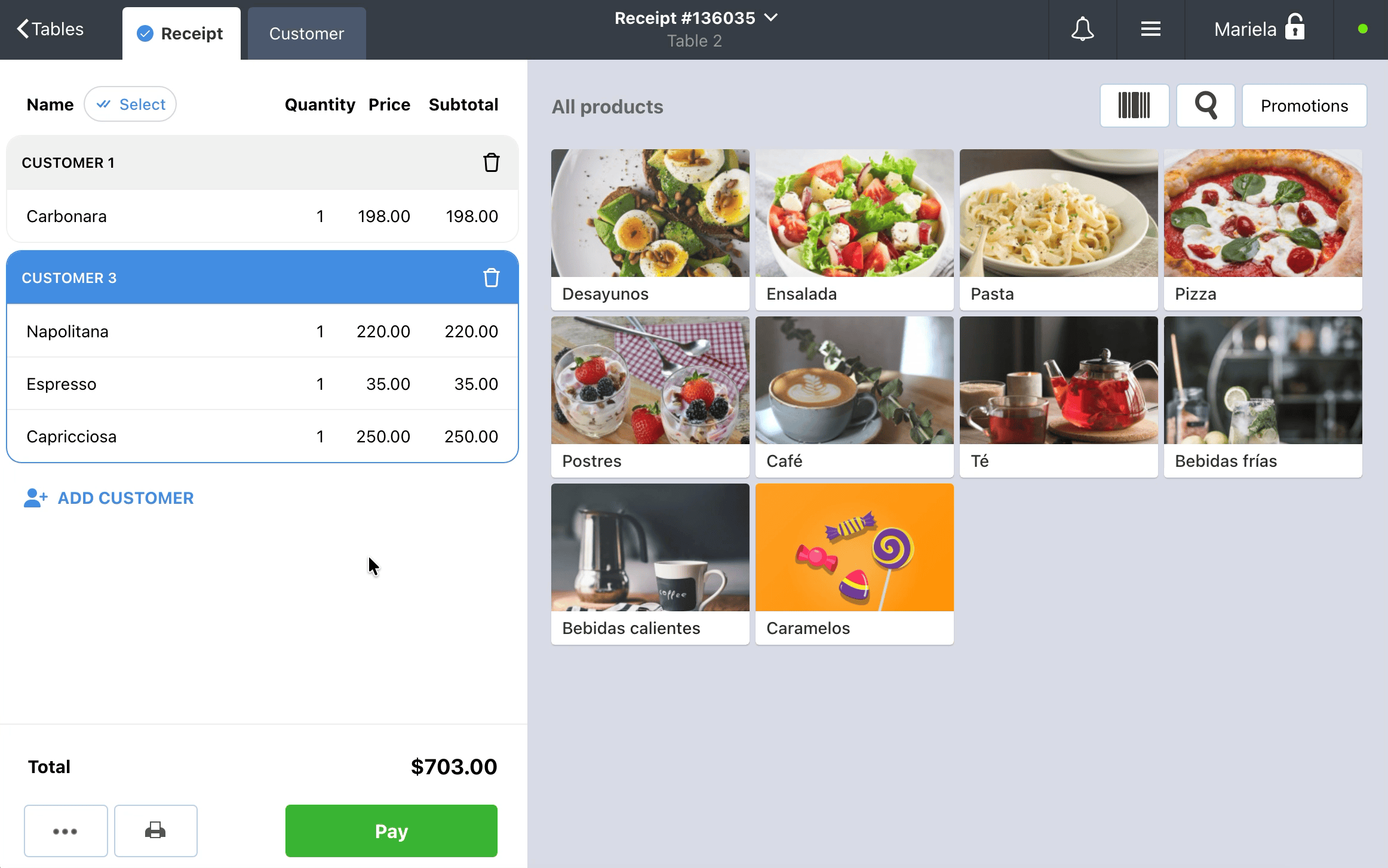 How to move several items to another guest or delete them