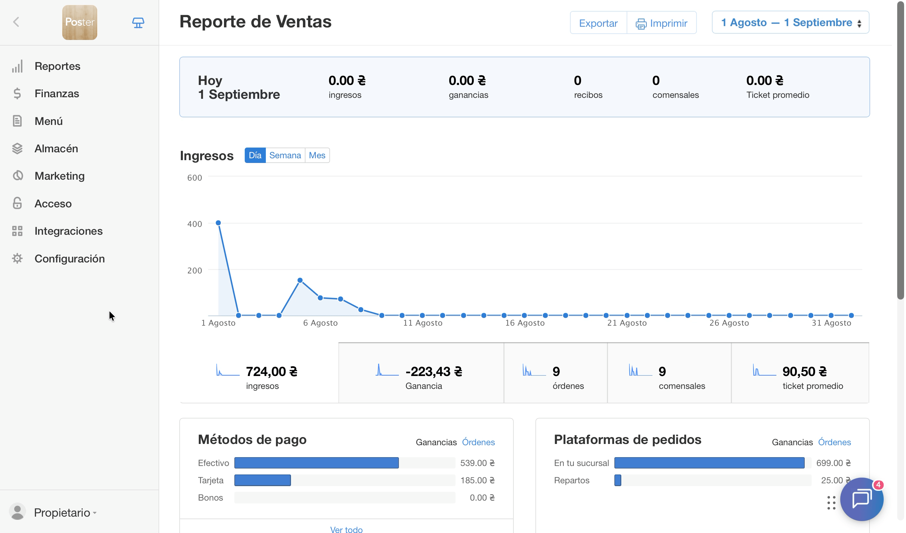 Para agregar un nuevo propietario a la cuenta-